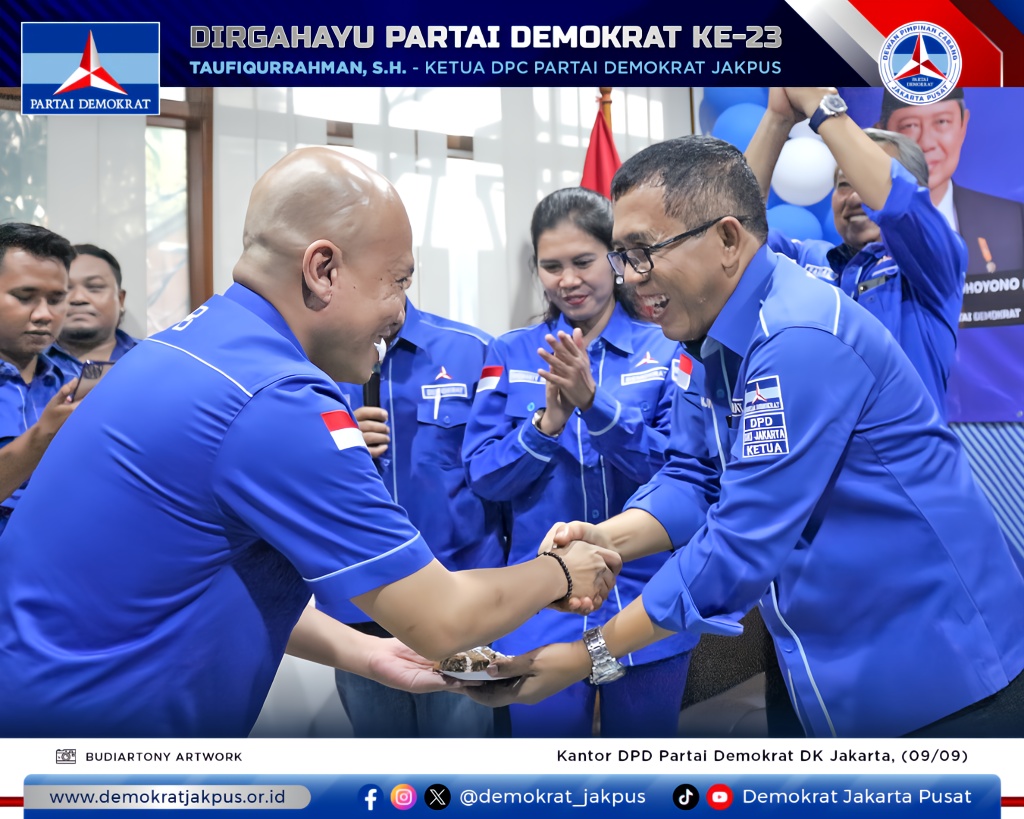 You are currently viewing Partai Demokrat DKI Jakarta Gelar Syukuran HUT ke-23 dan Peringati Ulang Tahun ke-75 Bapak SBY